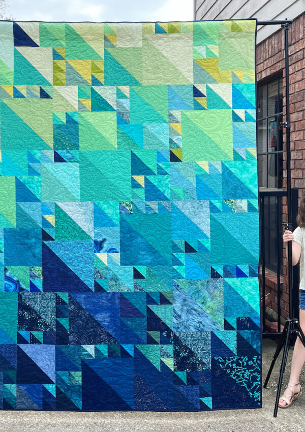Gulf Coast MQG 2023 Community Outreach Quilt (aka Scrappy Triangles At Play)