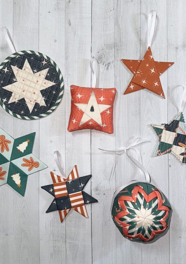 Quilted Holiday Ornaments + Spoonflower